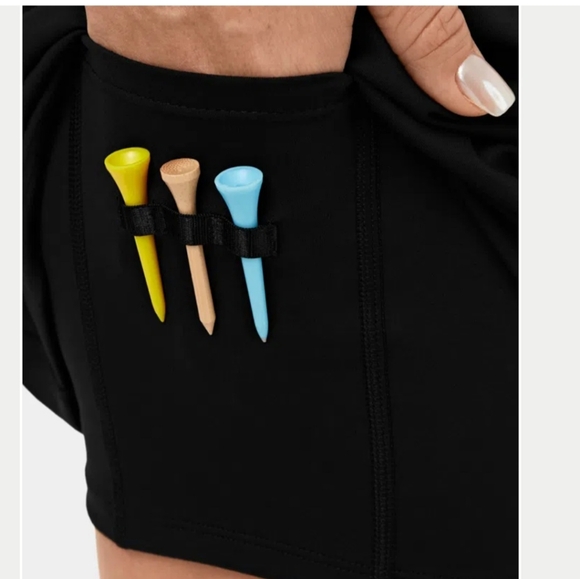 Color Block Collar Zipper Sleeveless 2-Piece Pocket Mini Golf Active Dress-Golf - Picture 7 of 11